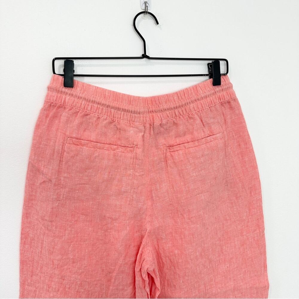 Athleta Retreat Linen Wide Leg Pant Sunset Glow size 8 Summer Beach - Picture 5 of 10